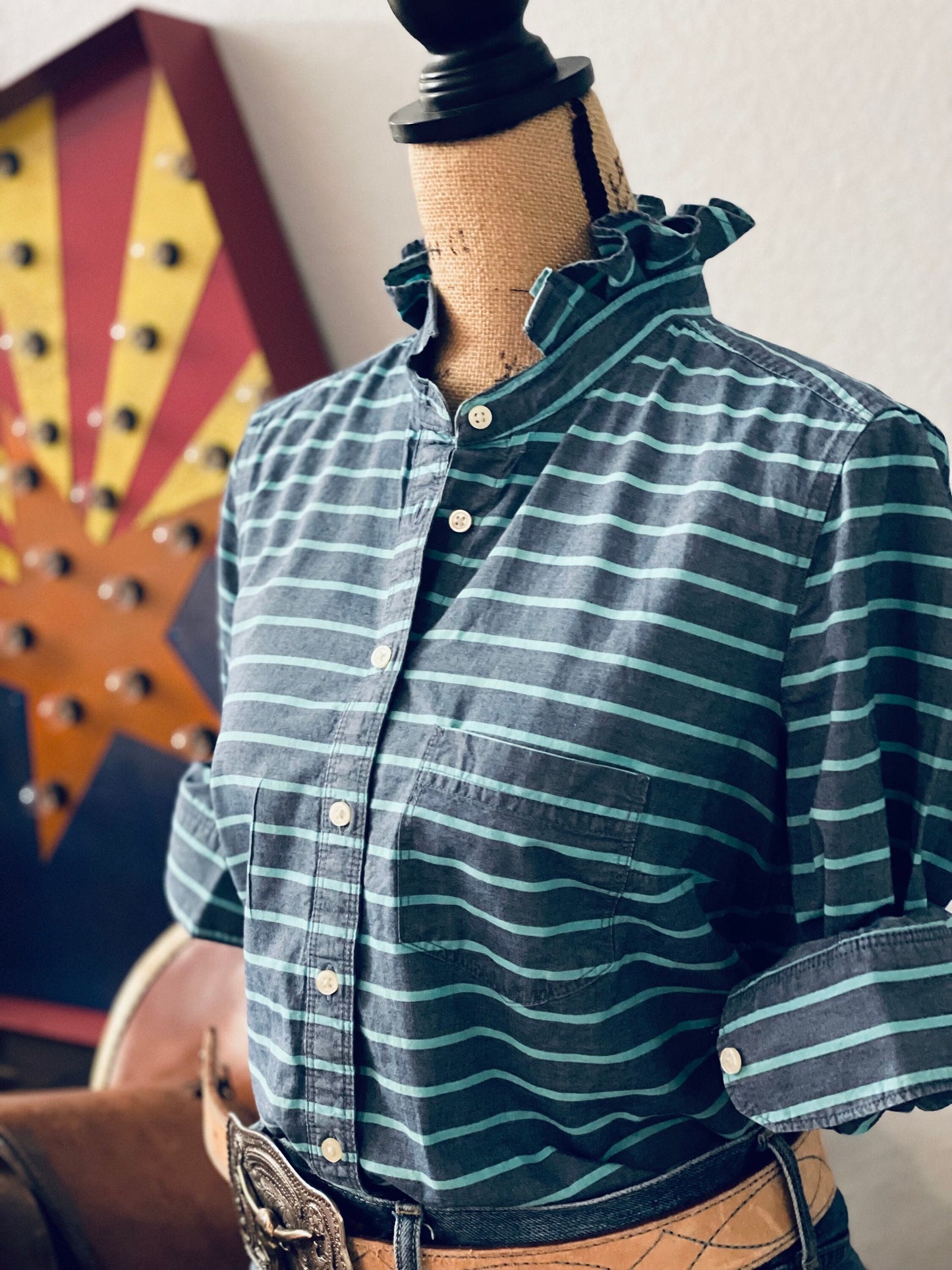 One of a kind reworked ladies top