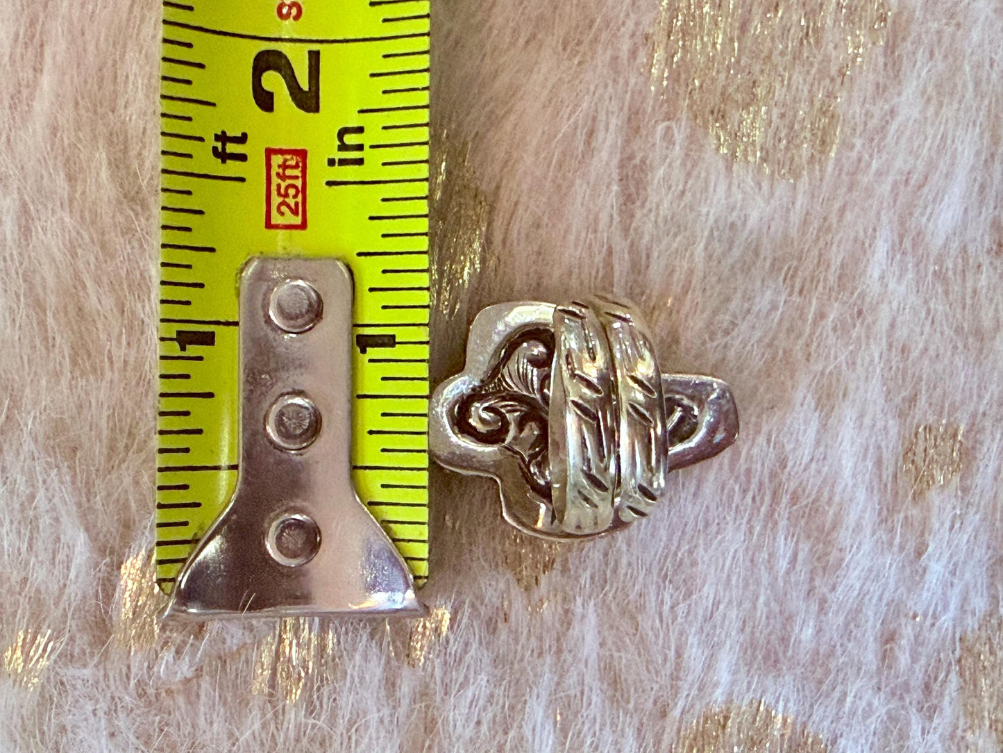 Tibetan Silver Adjustable Mini Cactus, Carved Buffalo Bone