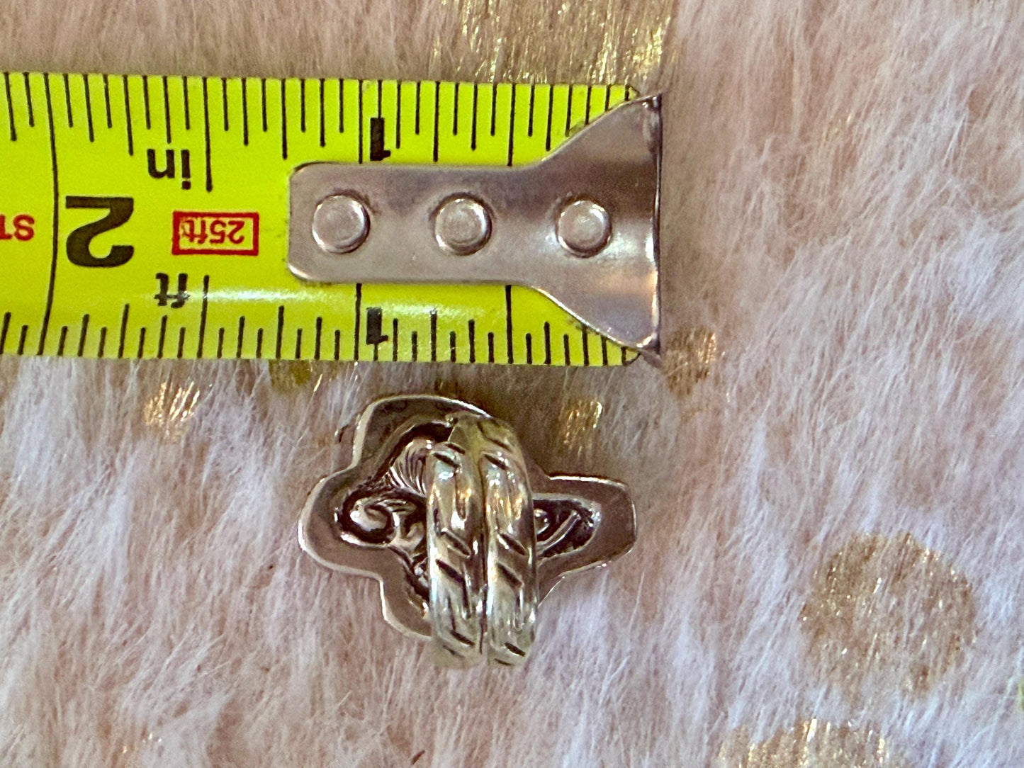 Tibetan Silver Adjustable Mini Cactus, Carved Buffalo Bone
