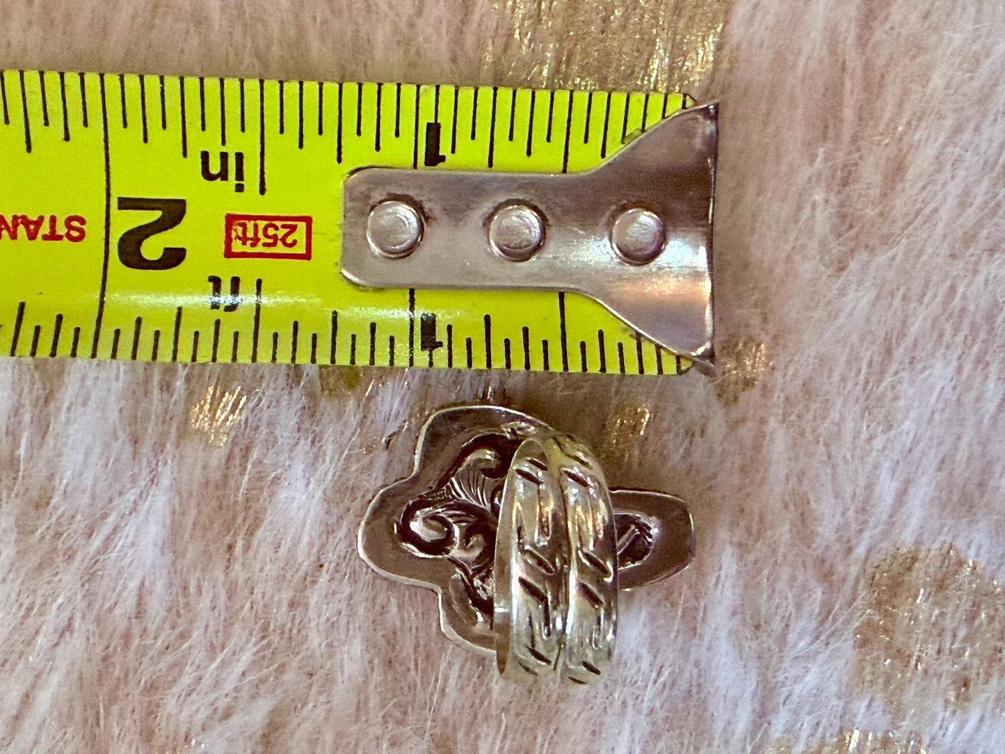 Tibetan Silver Adjustable Mini Cactus, Carved Buffalo Bone