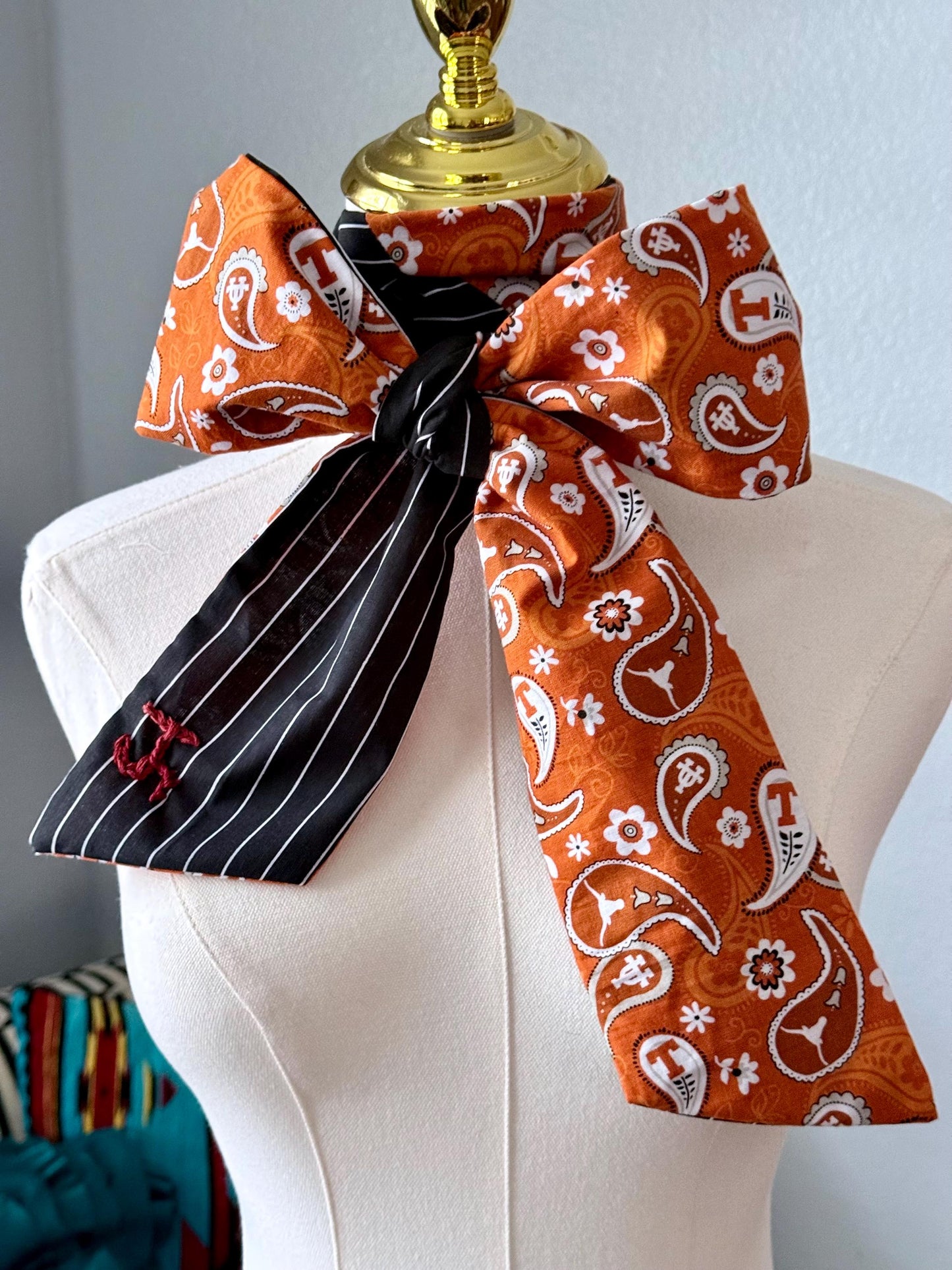 University of Texas Longhorns Skinnyish Scarf, 100% Cotton