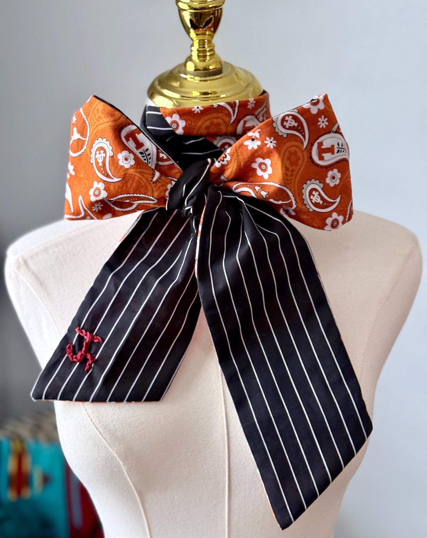 University of Texas Longhorns Skinnyish Scarf, 100% Cotton