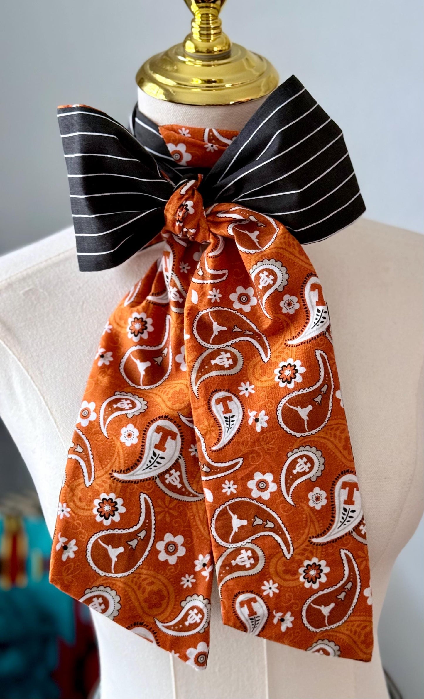 University of Texas Longhorns Skinnyish Scarf, 100% Cotton