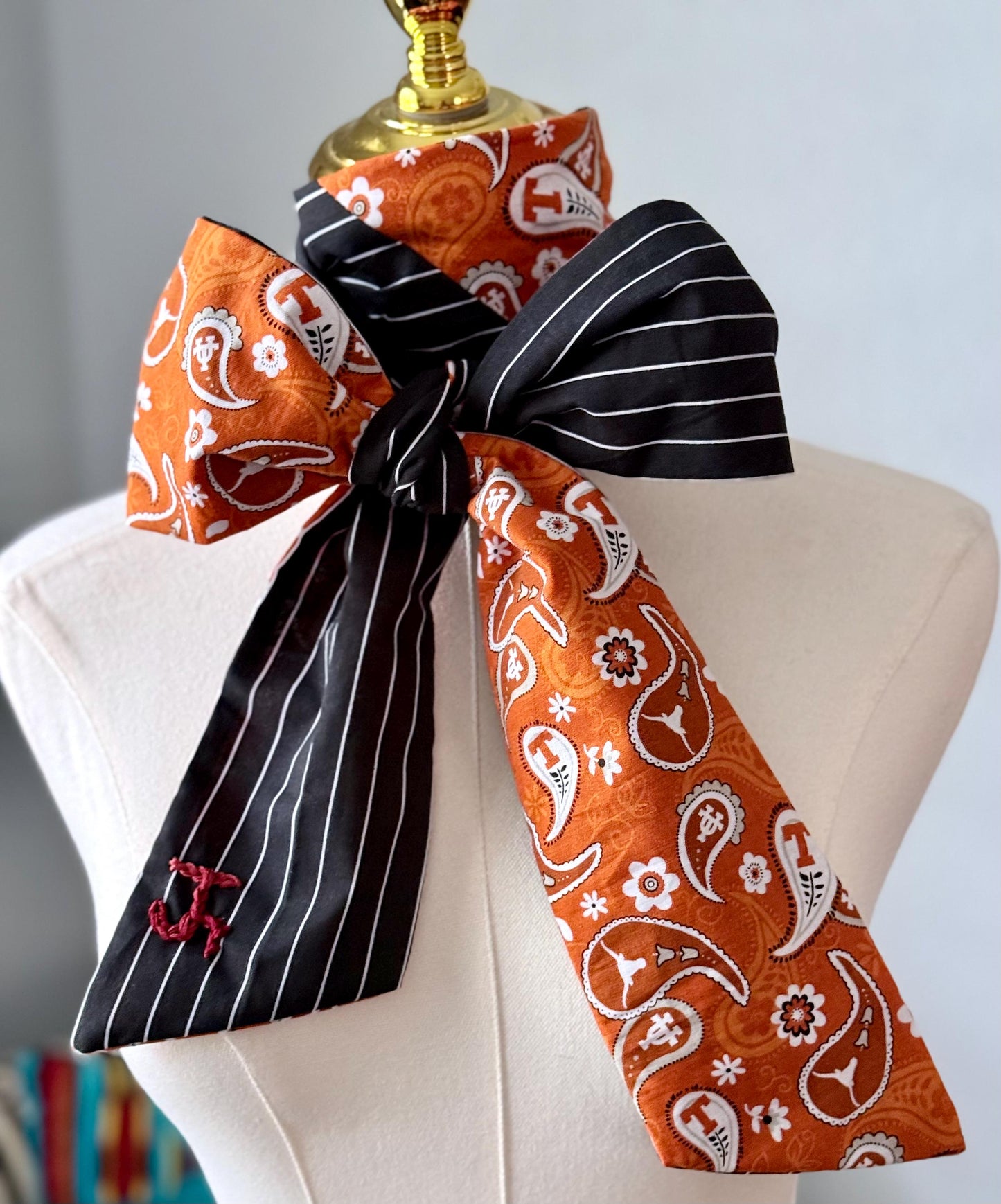 University of Texas Longhorns Skinnyish Scarf, 100% Cotton