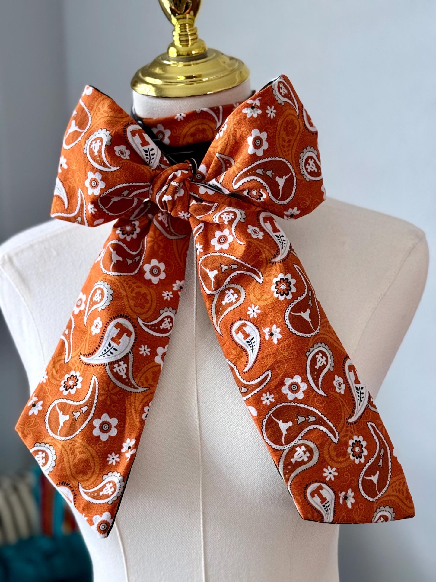 University of Texas Longhorns Skinnyish Scarf, 100% Cotton