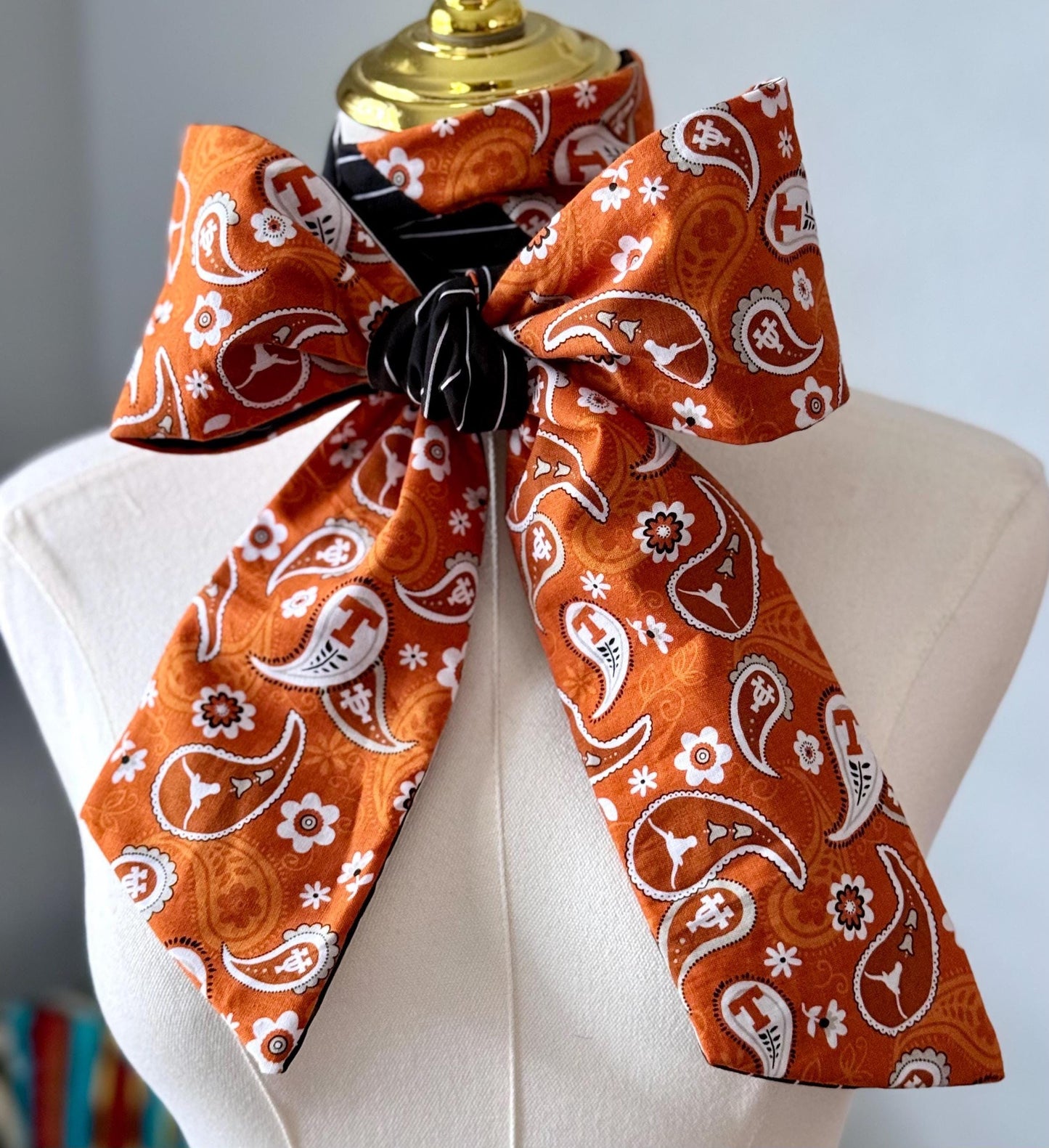 University of Texas Longhorns Skinnyish Scarf, 100% Cotton