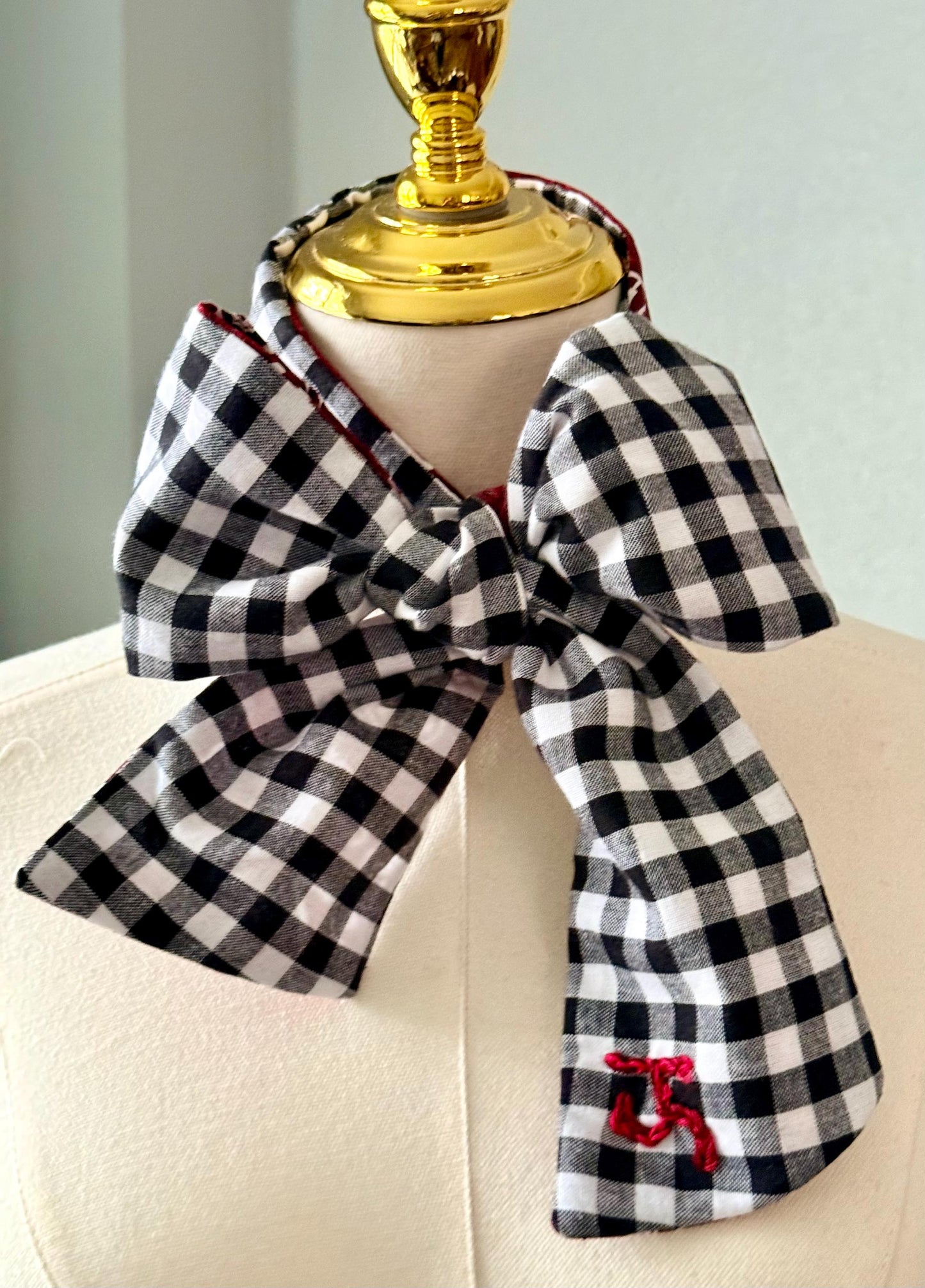 Handmade Texas AM Skinny Scarf – 100% Cotton, Maroon & White Spirit Wear
