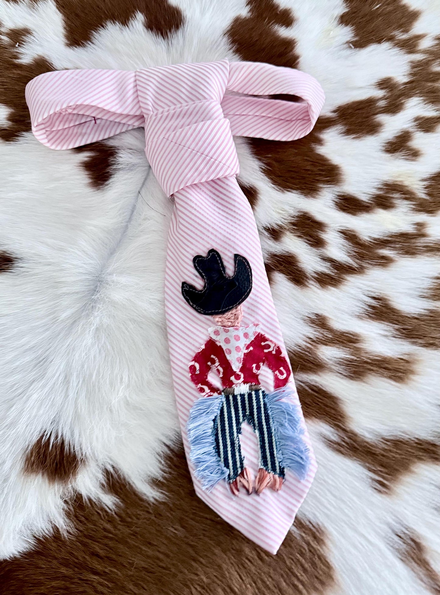 Handmade Rodeo Cowboy,  handmade appliqué, snap on adjustable