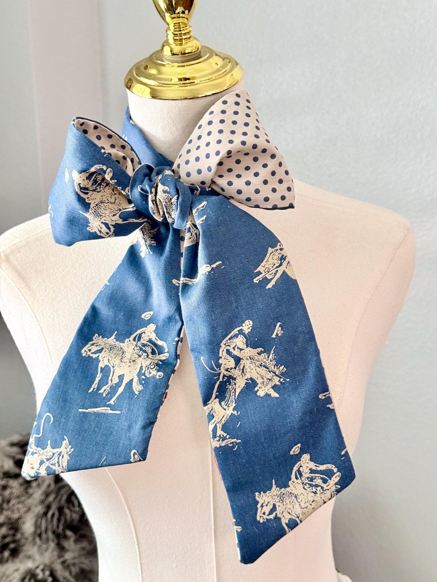 Handmade Retro Western Scarf, Western CowGIRL Appliqué Embroidery