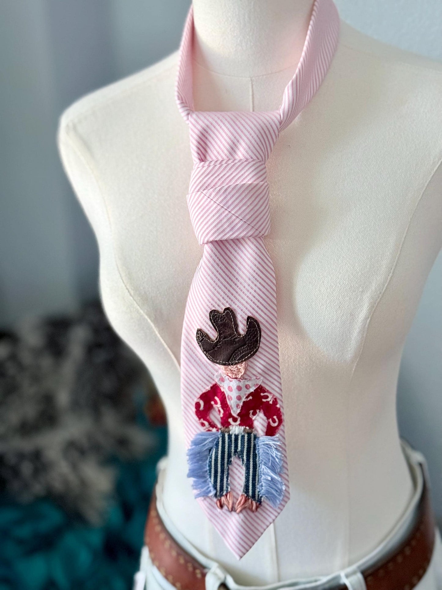 Handmade Rodeo Cowboy,  handmade appliqué, snap on adjustable
