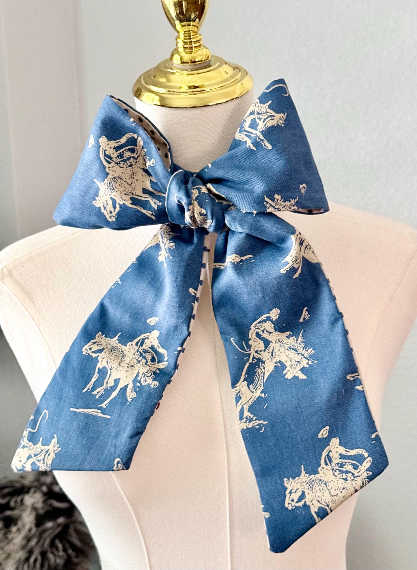 Handmade Retro Western Scarf, Western CowGIRL Appliqué Embroidery